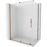 Mexen Velar sprchový kout posuvný 140 x 70 cm, matné sklo, růžové zlato - 871-140-070-31-60