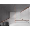 Mexen Velar posuvná sprchová kabina 140 x 85 cm, mat, růžové zlato - 871-140-085-31-60