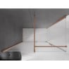 Mexen Velar posuvná sprchová kabina 150 x 90 cm, matná, kartáčovaná měď - 871-150-090-31-65