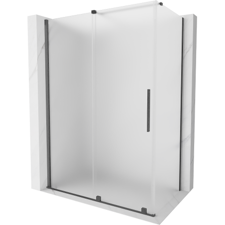Mexen Velar sprchový kout posuvný 150 x 70 cm, matný, Gun Gray kartáčovaný - 871-150-070-31-66