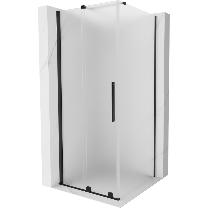 Mexen Velar sprchová kabina posuvná 100 x 100 cm, matná, černá - 871-100-100-31-70