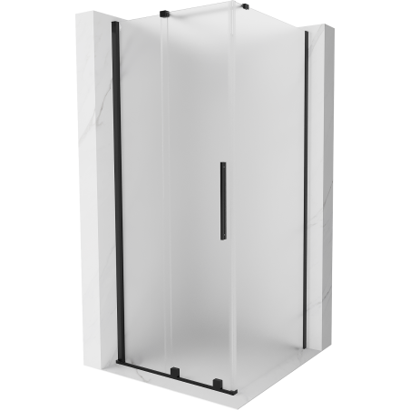 Mexen Velar sprchová kabina posuvná 100 x 100 cm, matná, černá - 871-100-100-31-70