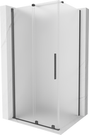 Mexen Velar posuvná sprchová kabina 130 x 90 cm, matná, kartáčovaná gun gray - 871-130-090-31-66