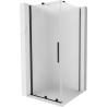 Mexen Velar posuvný sprchový kout 120 x 120 cm, mráz, černý - 871-120-120-31-70
