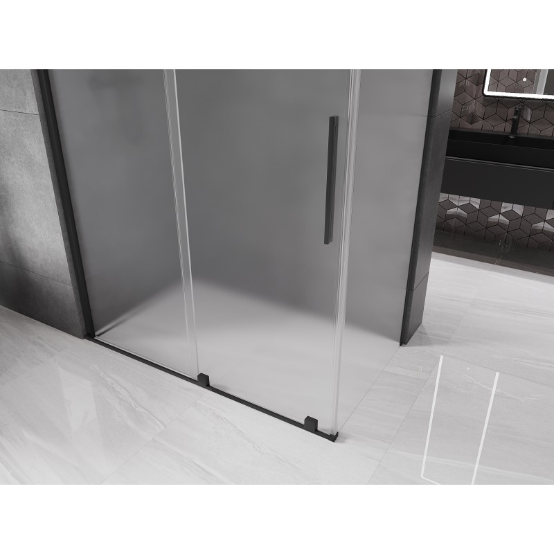 Mexen Velar posuvný sprchový kout 160 x 70 cm, matný, černý - 871-160-070-31-70