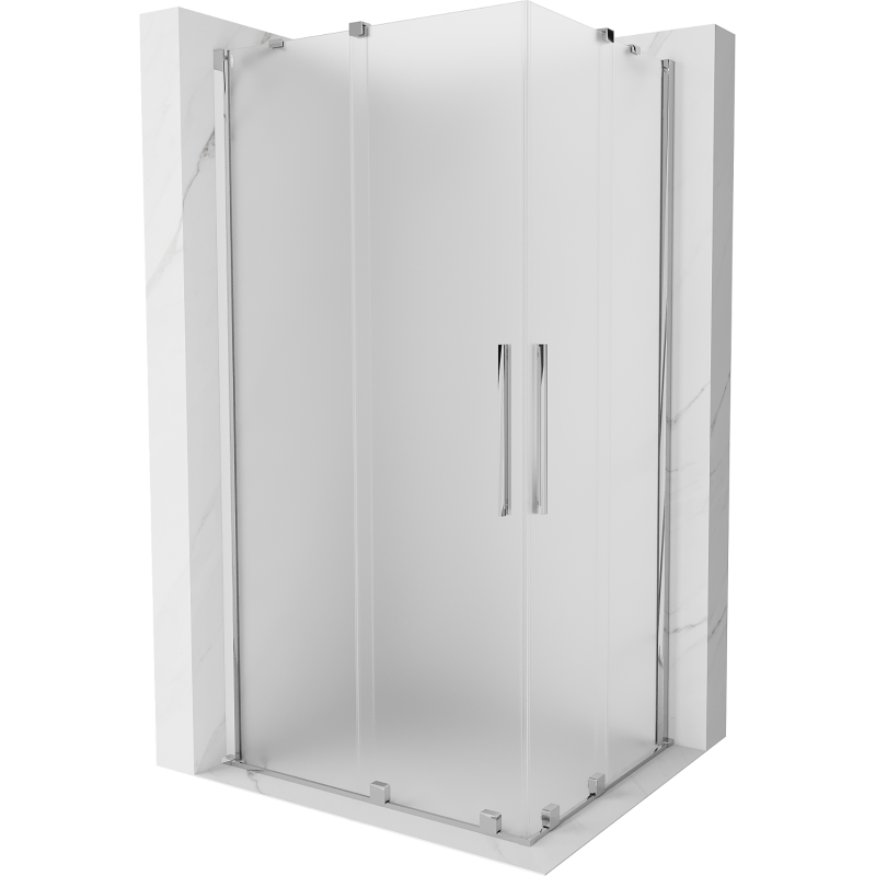 Mexen Velar Duo posuvná sprchová kabina 90 x 80 cm, mat, chrom - 871-090-080-32-01