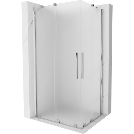 Mexen Velar Duo posuvná sprchová kabina 90 x 80 cm, mat, chrom - 871-090-080-32-01