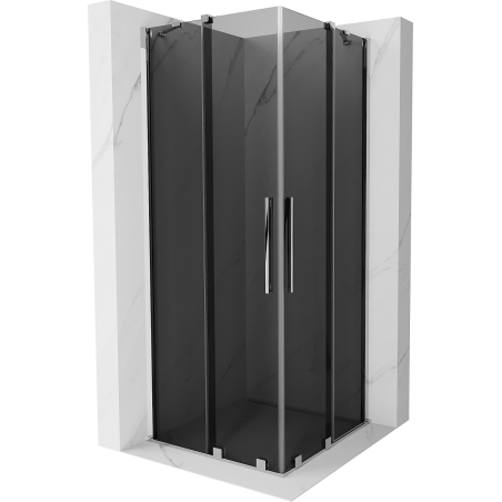 Mexen Velar Duo sprchový kout posuvný 90 x 90 cm, grafit, chrom - 871-090-090-42-01