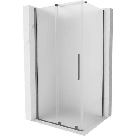 Mexen Velar sprchový kout posuvný 90 x 70 cm, matný sklo, gun metal - 871-090-070-31-95