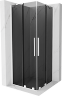 Mexen Velar Duo sprchový kout posuvný 90 x 90 cm, grafit, bílá - 871-090-090-42-20