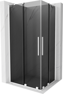 Mexen Velar Duo posuvná sprchová kabina 100 x 90 cm, grafitová, bílá - 871-100-090-42-20