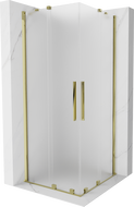 Mexen Velar Duo posuvná sprchová kabina 100 x 100 cm, matná, zlatá - 871-100-100-32-50