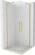 Mexen Velar Duo sprchový kout posuvný 80 x 80 cm, matný, zlatý kartáčovaný - 871-080-080-32-55