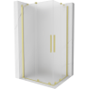 Mexen Velar Duo sprchová kabina posuvná 90 x 80 cm, matná, zlatá kartáčovaná - 871-090-080-32-55