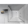 Mexen Rio Čtvercová sprchová kabina 90 x 90 cm, matná, chrom + vanička, bílá - 860-090-090-01-30-4510