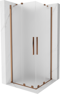 Mexen Velar Duo posuvná sprchová kabina 80 x 80 cm, matná, růžové zlato - 871-080-080-32-60