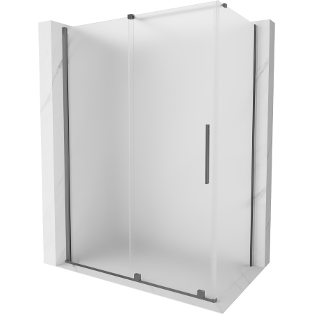 Mexen Velar posuvná sprchová kabina 160 x 100 cm, matná, gun metal - 871-160-100-31-95