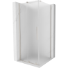 Mexen Velar posuvná sprchová kabina 90 x 90 cm, matná, kartáčovaný nikl - 871-090-090-31-97
