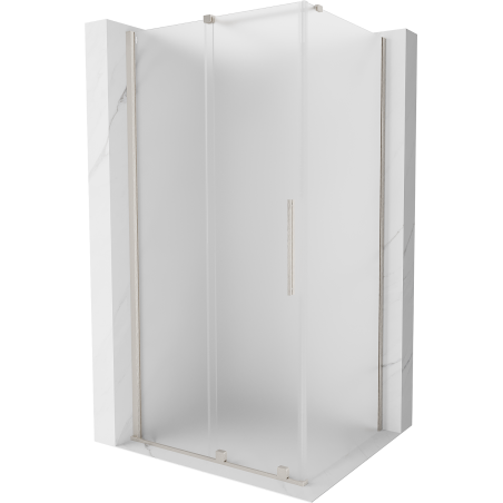 Mexen Velar posuvná sprchová kabina 120 x 80 cm, matná, kartáčovaný nikl - 871-120-080-31-97