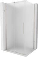 Mexen Velar posuvná sprchová kabina 130 x 90 cm, matné sklo, kartáčovaný nikl - 871-130-090-31-97