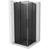 Mexen Velar Duo sprchový kout posuvný 90 x 90 cm, grafit, kartáčovaná šedá - 871-090-090-42-66