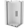 Mexen Velar Duo sprchový kout posuvný 90 x 80 cm, matný, černý - 871-090-080-32-70