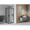 Mexen Rio čtvercová sprchová kabina 90 x 90 cm, transparentní, černá - 860-090-090-70-00