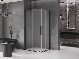 Mexen Velar Duo sprchový kout posuvný 90 x 80 cm, matný, černý - 871-090-080-32-70