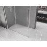 Mexen Velar posuvný sprchový kout 150 x 80 cm, matný, kartáčovaný nikl - 871-150-080-31-97