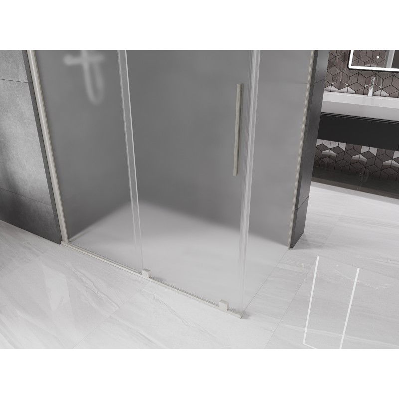 Mexen Velar vysouvací sprchová kabina 150 x 90 cm, mat, kartáčovaný nikl - 871-150-090-31-97