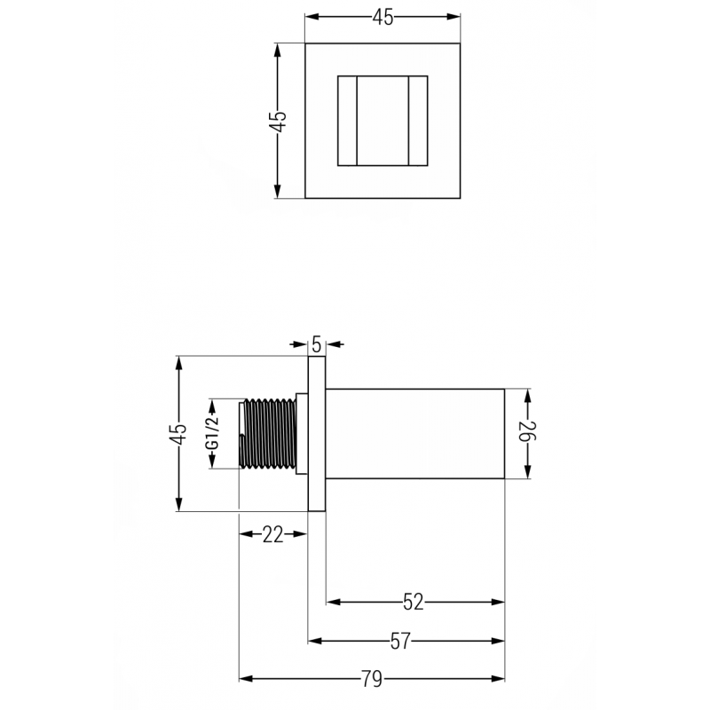 Mexen Cube držák sprchy, bílý - 79350-20
