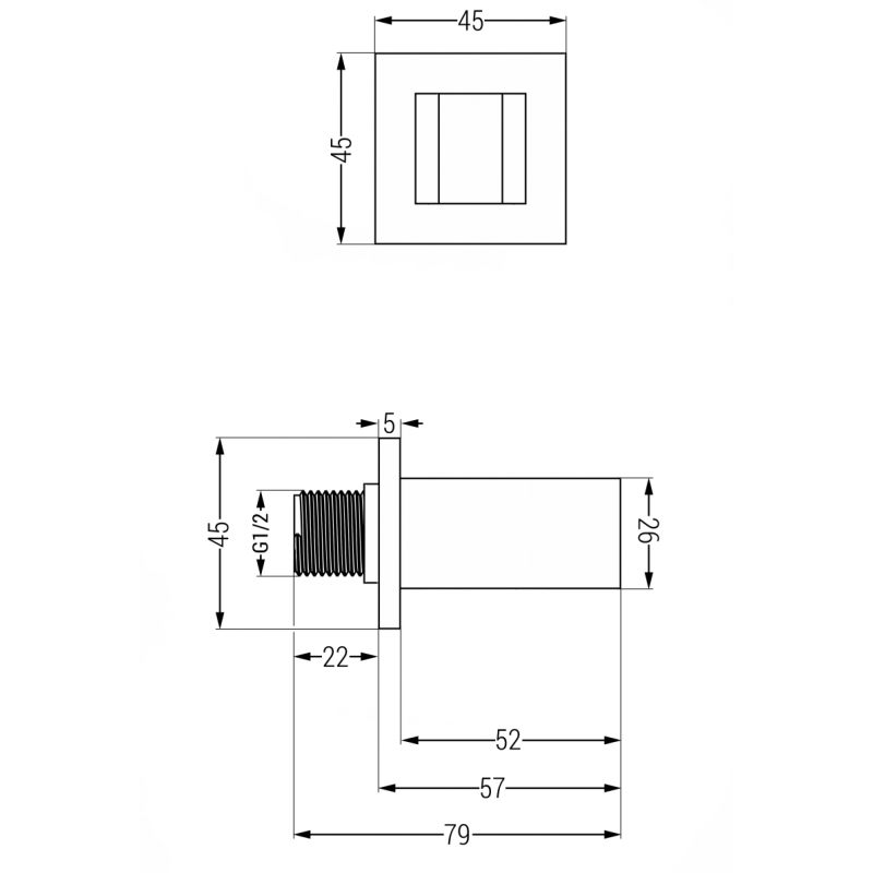 Mexen Cube sprchový držák, bílý - 79350-20