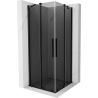 Mexen Velar Duo sprchová kabina posuvná 80 x 80 cm, grafitová, černá - 871-080-080-42-70