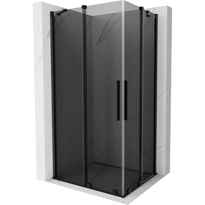 Mexen Velar Duo posuvná sprchová kabina 100 x 90 cm, grafit, černá - 871-100-090-42-70