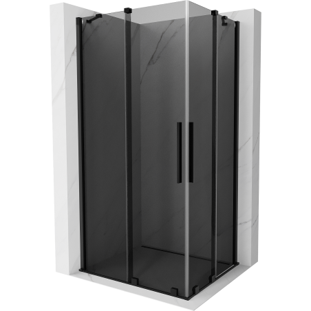 Mexen Velar Duo Sprchová kabina posuvná 100 x 90 cm, grafit, černá - 871-100-090-42-70