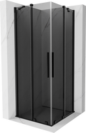 Mexen Velar Duo sprchová kabina posuvná 100 x 100 cm, grafitová, černá - 871-100-100-42-70