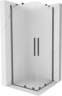 Mexen Velar Duo sprchový kout posuvný 90 x 90 cm, mat, gun metal - 871-090-090-32-95