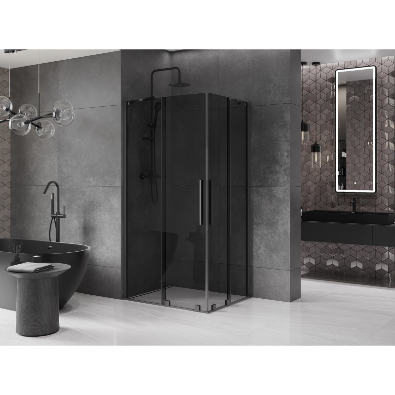Mexen Velar Duo sprchový kout posuvný 90 x 80 cm, grafit, gun metal - 871-090-080-42-95