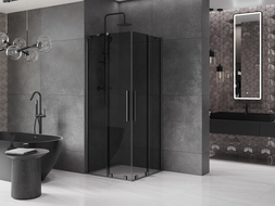 Mexen Velar Duo zasouvací sprchová kabina 90 x 90 cm, grafit, gun metal - 871-090-090-42-95