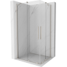 Mexen Velar Duo posuvná sprchová kabina 100 x 90 cm, transparentní, kartáčovaný nikl - 871-100-090-02-97
