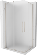 Mexen Velar Duo sprchový kout posuvný 100 x 90 cm, námraza, kartáčovaný nikl - 871-100-090-32-97