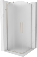 Mexen Velar Duo sprchový kout posuvný 80 x 80 cm, matný, kartáčovaný nikl - 871-080-080-32-97