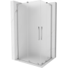 Mexen Velar L Duo sprchový kout posuvný 90 x 80 cm, matné sklo, chrom - 871-090-080-02-33-01