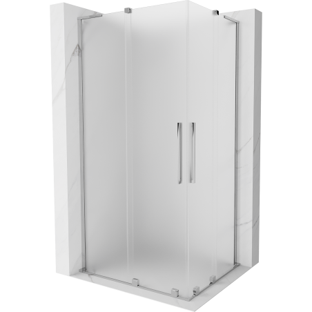 Mexen Velar L Duo posuvná sprchová kabina 100 x 90 cm, matná, chrom - 871-100-090-02-33-01