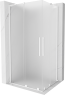 Mexen Velar L Duo posuvná sprchová kabina 90 x 80 cm, mráz, bílá - 871-090-080-02-33-20