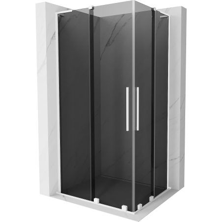 Mexen Velar L Duo sprchový kout posuvný 100 x 90 cm, grafit, bílá - 871-100-090-02-43-20