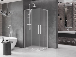 Mexen Velar L Duo posuvná sprchová kabina 100 x 90 cm, matná, bílá - 871-100-090-02-33-20