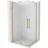 Mexen Velar L Duo sprchový kout posuvný 90 x 80 cm, matný, zlatý - 871-090-080-02-33-50