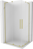Mexen Velar L Duo posuvná sprchová kabina 100 x 90 cm, mat, zlatá kartáčovaná - 871-100-090-02-33-55