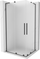 Mexen Velar L Duo sprchová kabina posuvná 100 x 90 cm, mat, gun gray kartáčovaný - 871-100-090-02-33-66